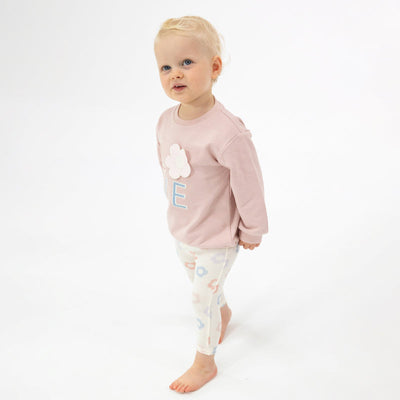 Angel Dear Oversize Sweatshirt and Leggings: Daisy Pop