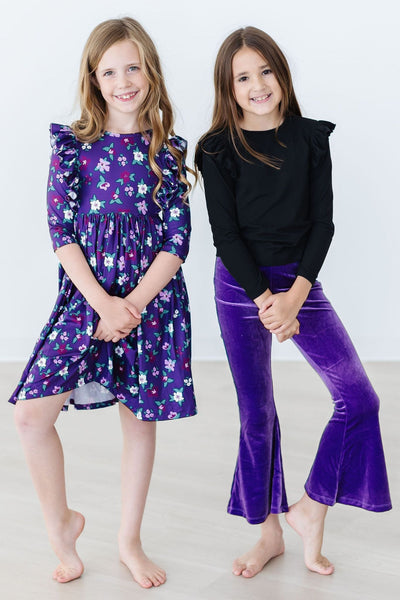 Mila & Rose:  Purple Velvet Bells SHIPS SEPARATELY