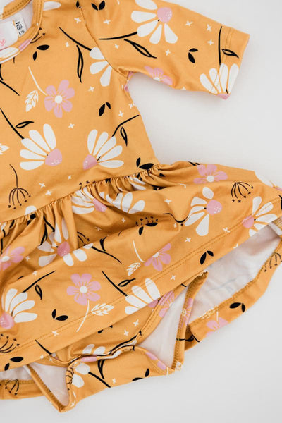 Mila & Rose:  Dandelions in Fall Twirl Bodysuit SHIPS SEPARATELY