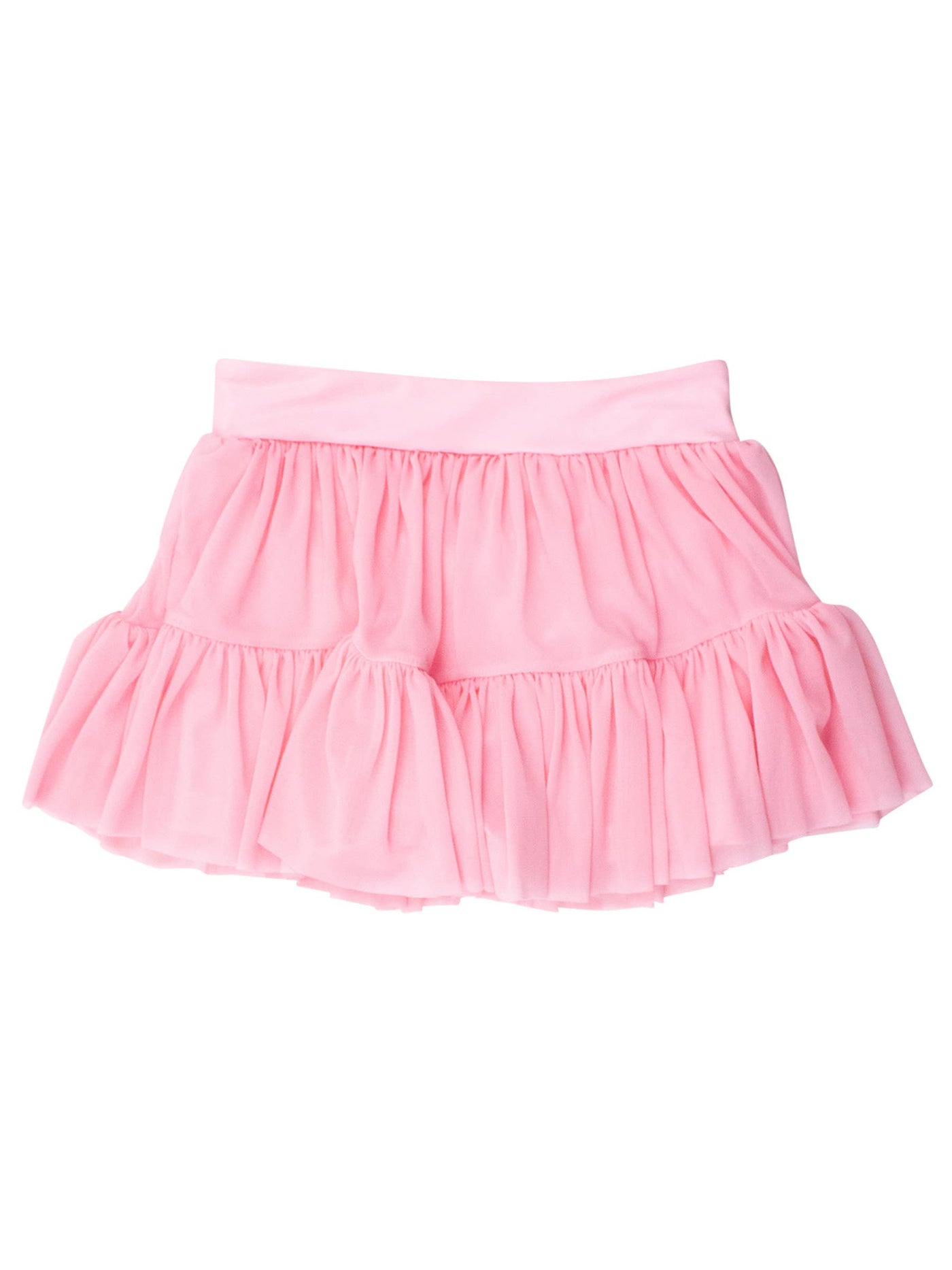 RuffleButts Active Tulle Skort: Pink
