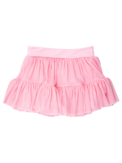 RuffleButts Active Tulle Skort: Pink