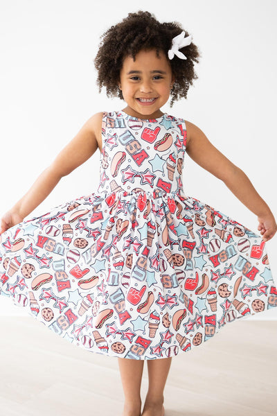 Mila & Rose:  Red, White & BBQ Tank Twirl Dress SHIPS SEPARATELY