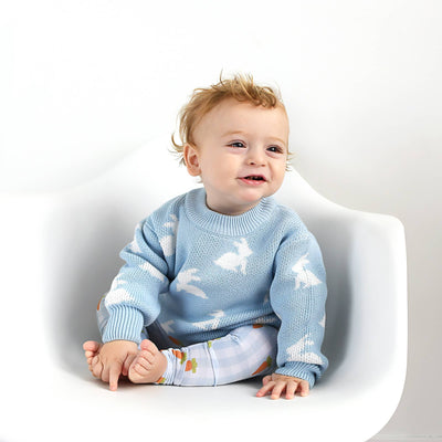 Gigi and Max: Blue Bunny Sweater