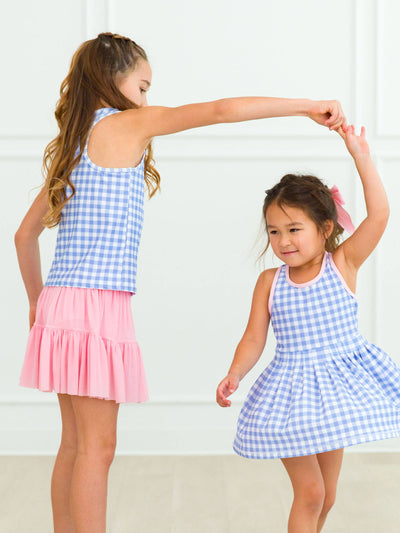 RuffleButts Active Tulle Skort: Pink