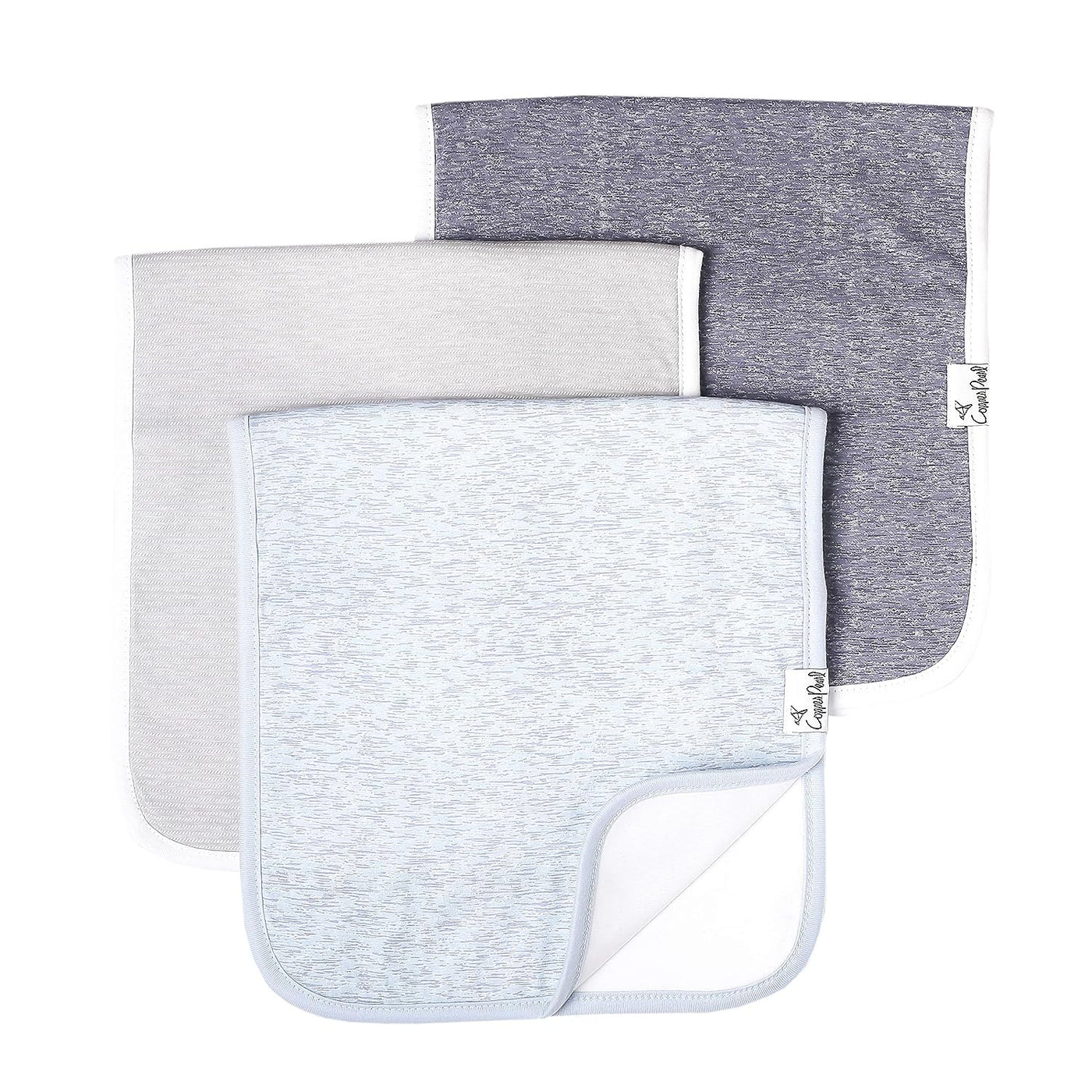 Copper Pearl Burp Cloth Set: Lennon