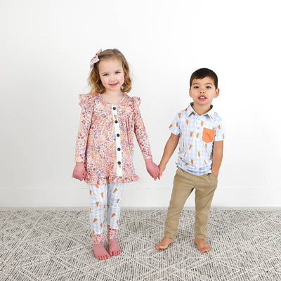 Gigi and Max: Henry Carrot Gingham Polo Shirt