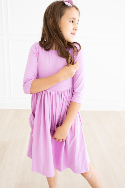 Mila & Rose:  Bright Lilac Pocket Twirl Dress SHIPS SEPARATELY