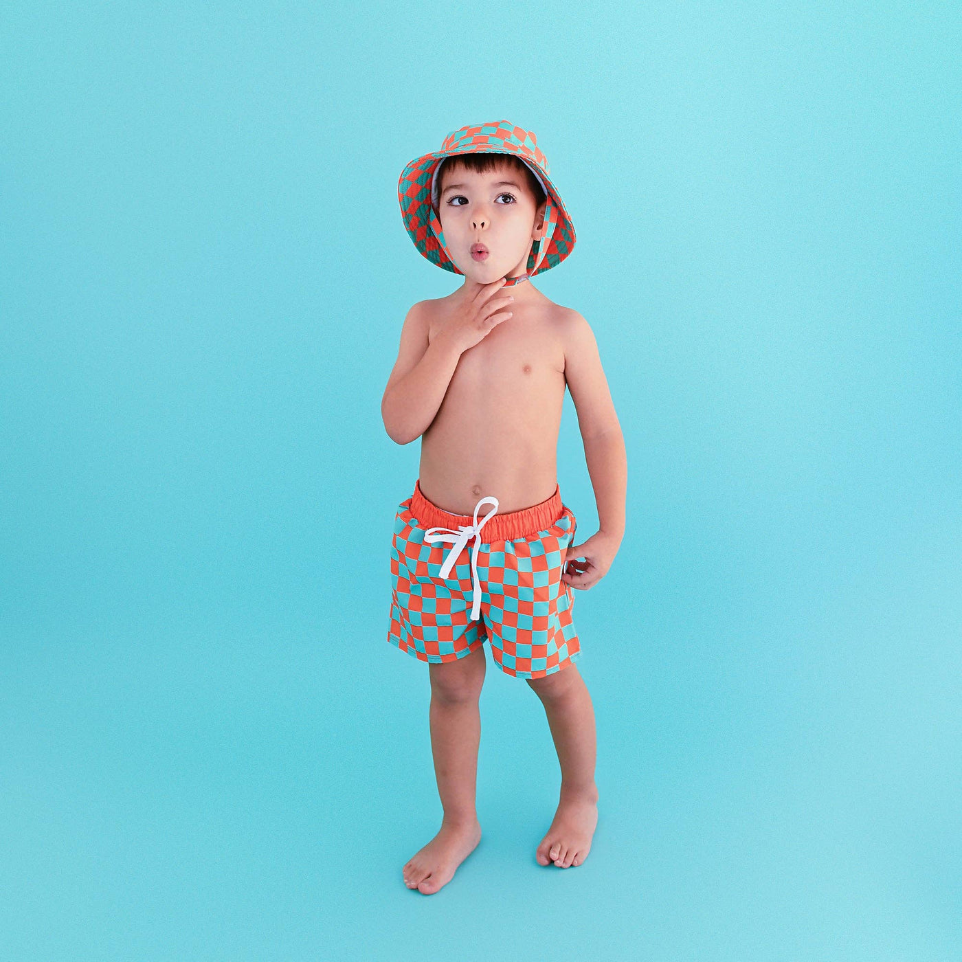 Gigi and Max Swim Shorts: Spencer Checks