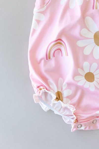 Mila & Rose:  You are My Sunshine Ruffle Cross Back Romper SHIPS SEPARATELY