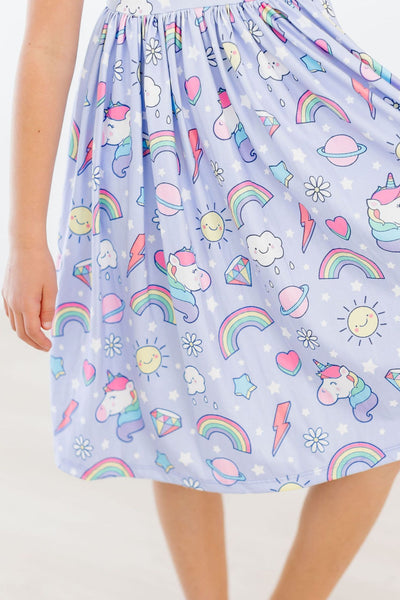 Mila & Rose:  Galactic Unicorns S/S Pocket Twirl Dress SHIPS SEPARATELY