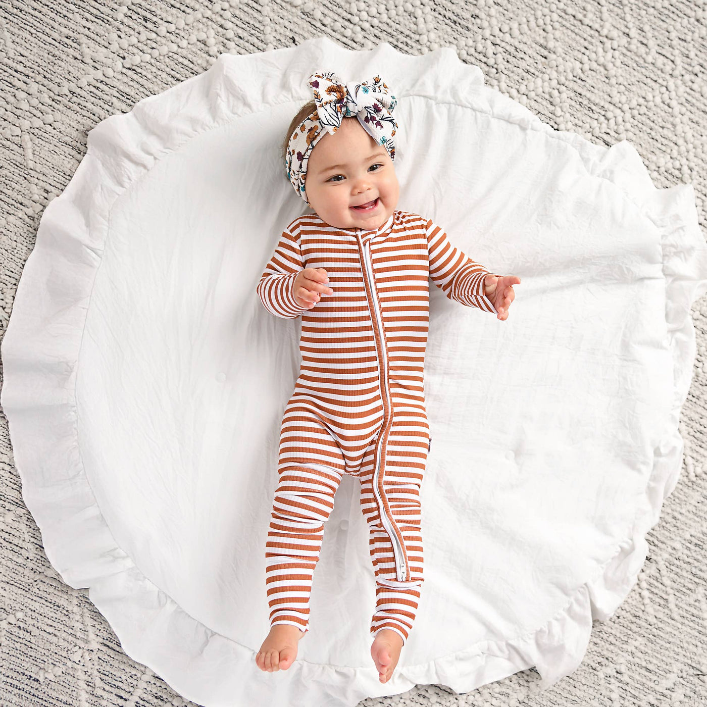 Gigi and Max Ribbed Zip Sleeper: Chase Brown