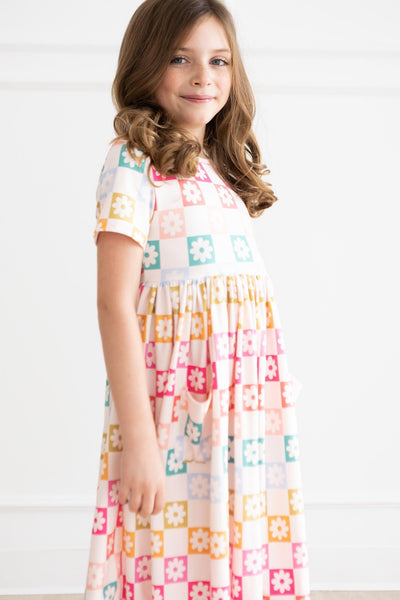 Mila & Rose:  Checkmate S/S Pocket Twirl Dress SHIPS SEPARATELY
