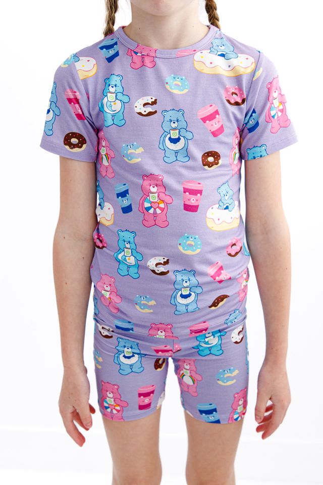 Birdie Bean 2 Piece Pajama Shorts Set: Care Bears™ Donuts and Coffee