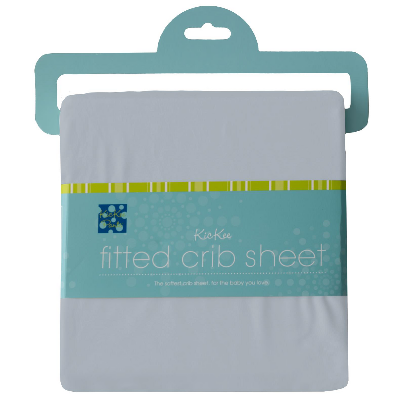 Kickee Pants Fitted Crib Sheet: Solid Pearl Blue
