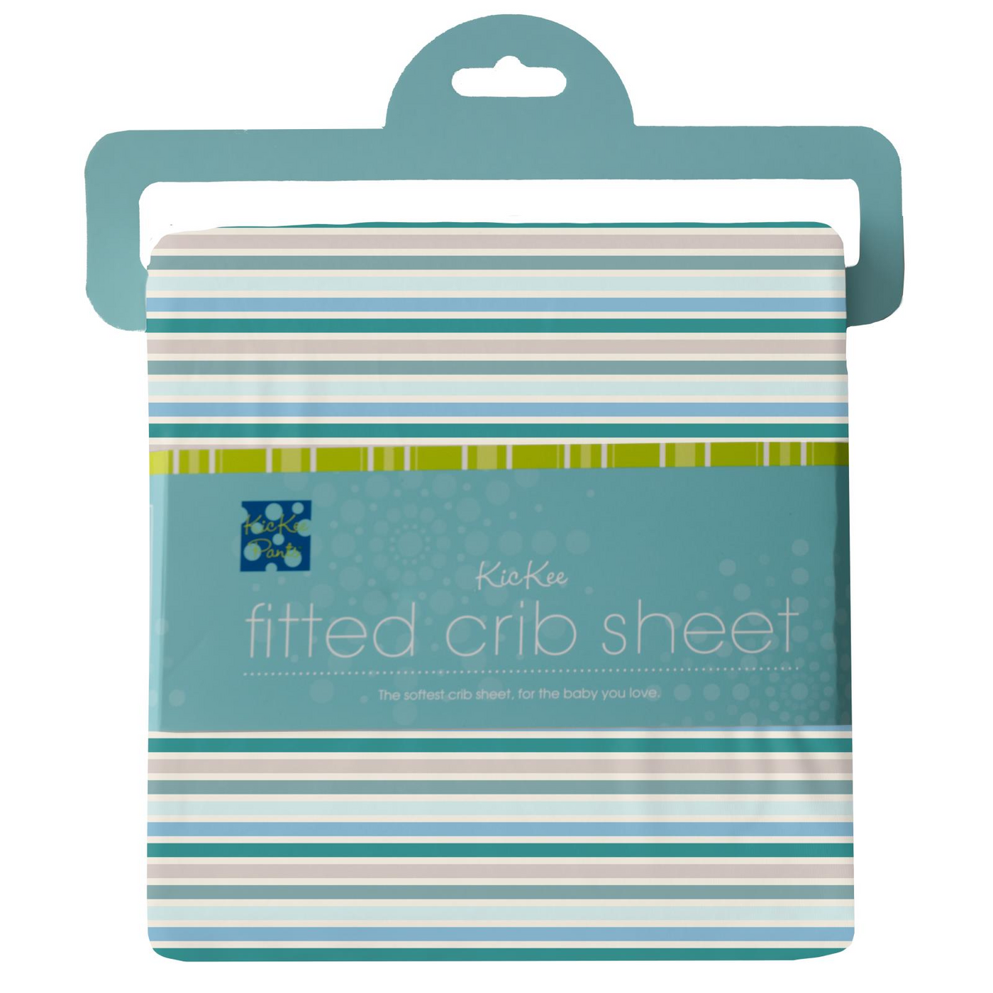 Kickee Pants Grow-with-Me Crib to Twin Fitted Sheet: Lakeside Stripe