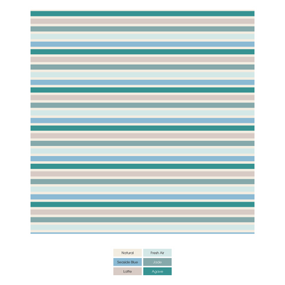Kickee Pants Grow-with-Me Crib to Twin Fitted Sheet: Lakeside Stripe