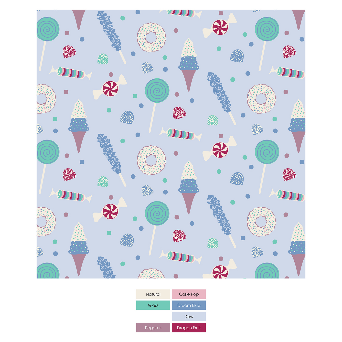 Kickee Pants Fluffle Toddler Blanket with Embroidery: Dew Candy Dreams