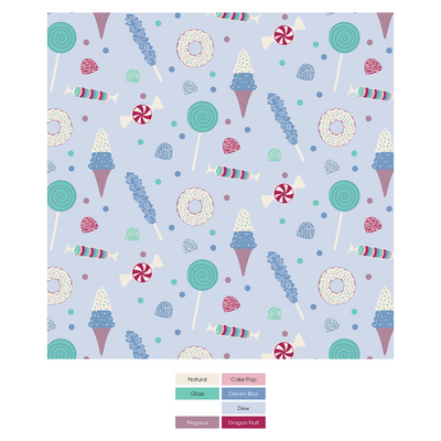 Kickee Pants Fluffle Toddler Blanket with Embroidery: Dew Candy Dreams