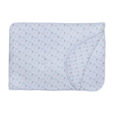 Kickee Pants Fluffle Throw Blanket with Embroidery: Dew Magical Princess