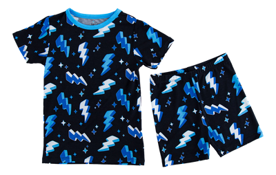 Birdie Bean 2 Piece Pajama Set with Shorts: Bolt