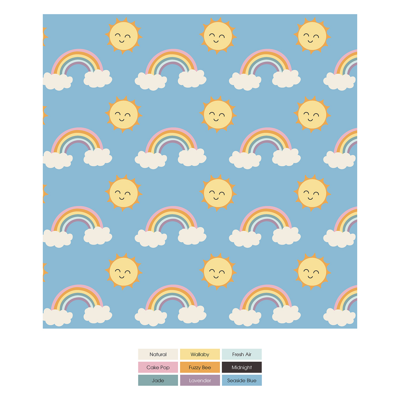 Kickee Pants 3/4 Sleeve Babydoll Outfit Set: Sunshine and Rainbows