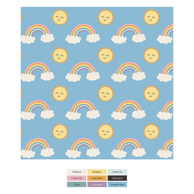 Kickee Pants 3/4 Sleeve Babydoll Outfit Set: Sunshine and Rainbows