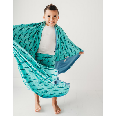 Kickee Pants Double Layer Throw Blanket: Glass Later Alligator