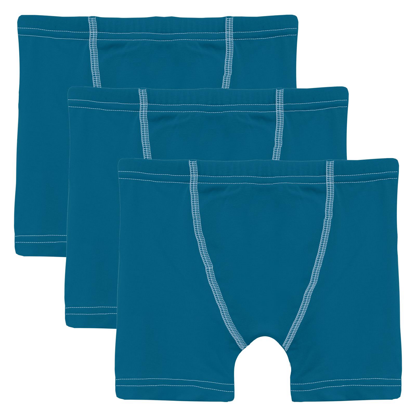 Kickee Pants Boy's Boxer Brief Set of 3: Seaport with Dew