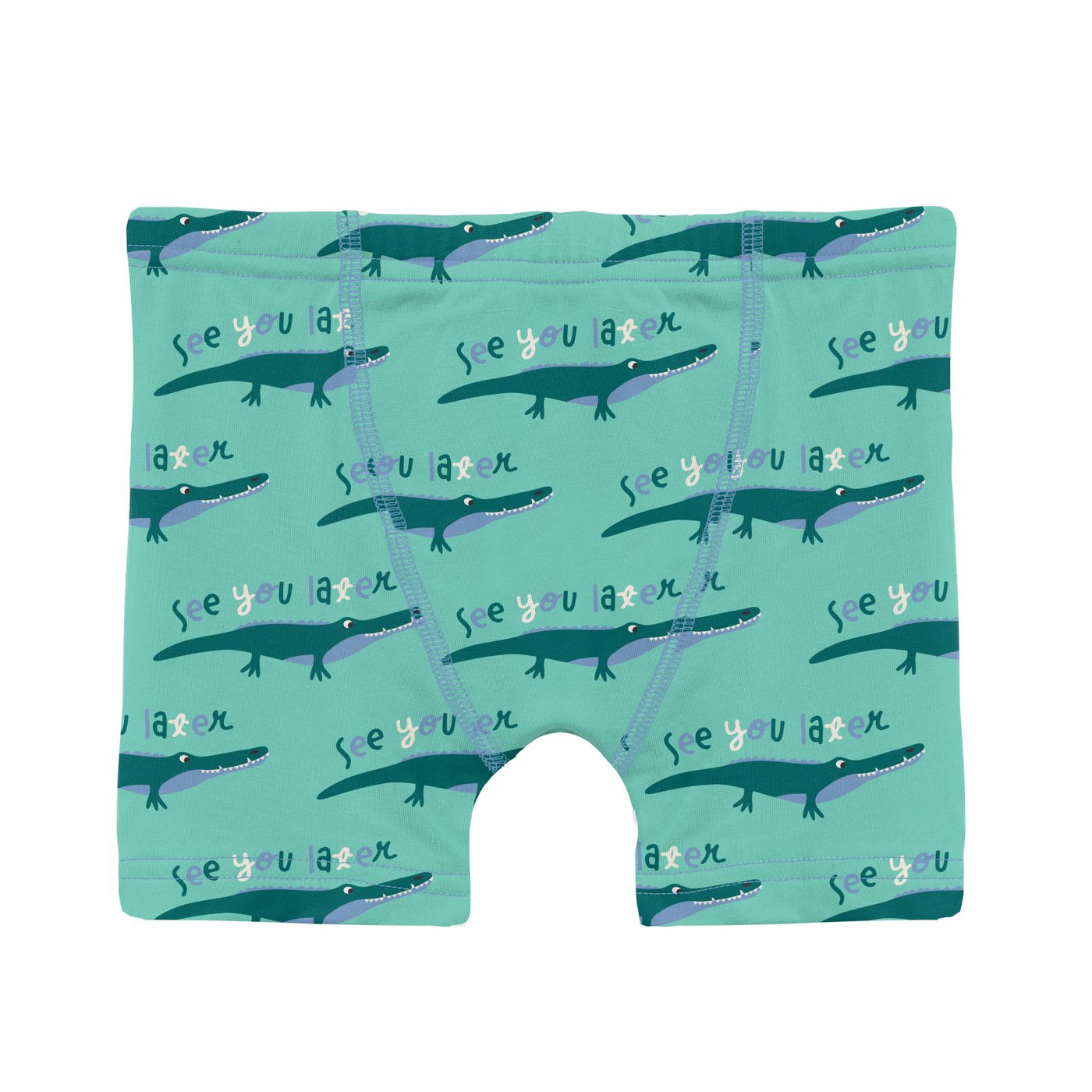 Kickee Pants Boxer Brief: Glass Later Alligator
