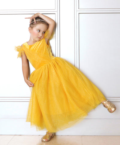 Joy Costume Princess Beauty yellow costume dress SHIPS SEPARATELY