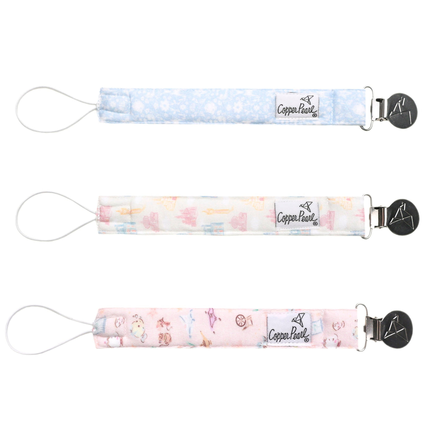 Copper Pearl Disney Princess Binky Clip Set (3-Pack)