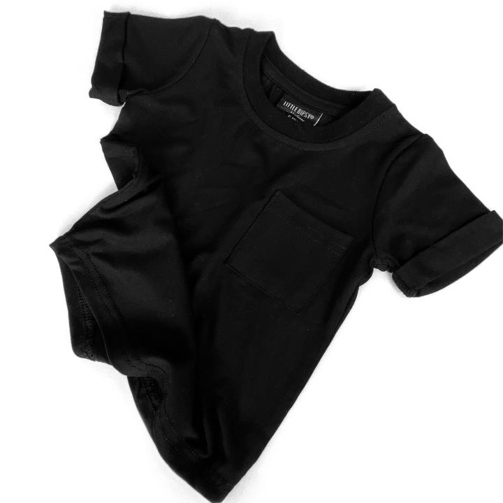 Little Bipsy Bamboo Pocket Tee: Black