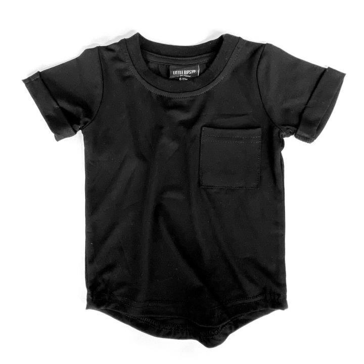 Little Bipsy Bamboo Pocket Tee: Black