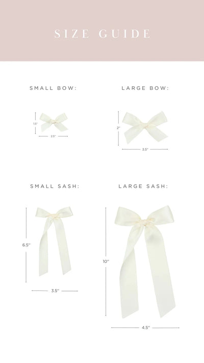 Lou Lou and Company Satin Bow - French Pink Sash Clip - Large (4.5x10")