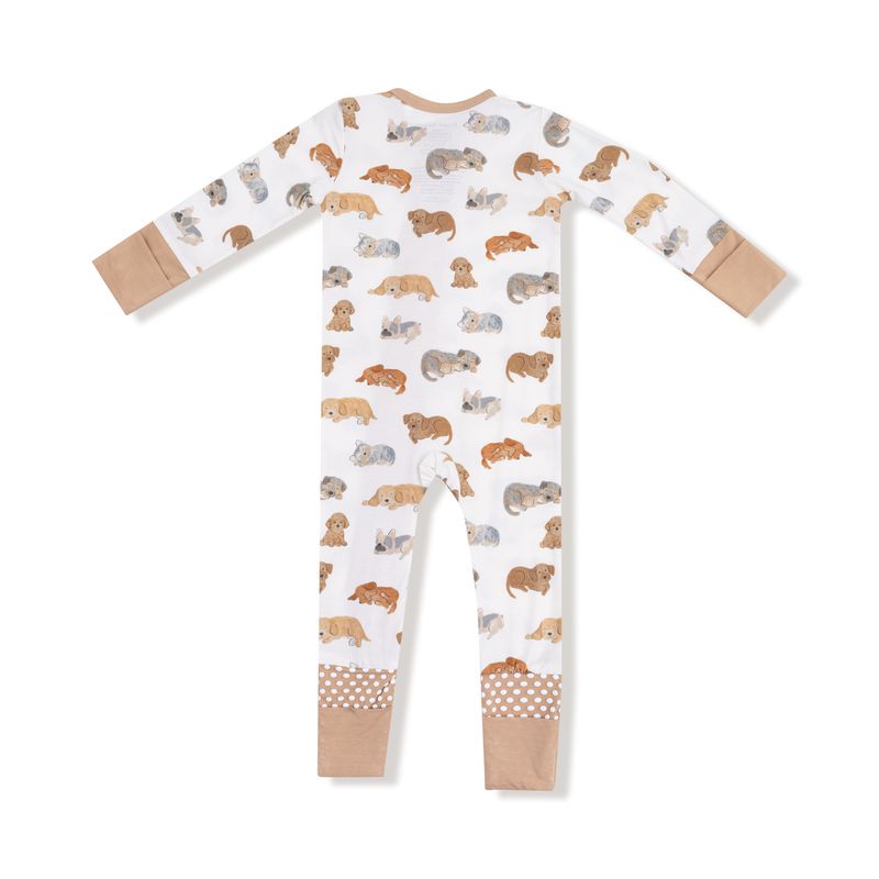 Angel Dear 2 Way Zipper Romper: Napping Puppies