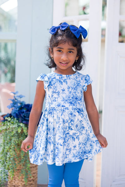 Birdie Bean Peplum Set: Iris