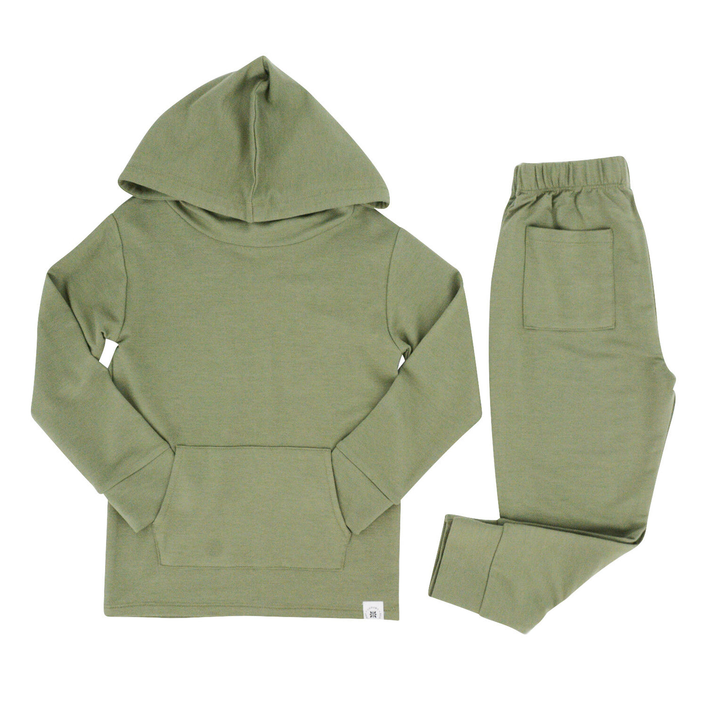 Sweet Bamboo French Terry Jogger Set: Olive Green