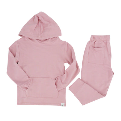 Sweet Bamboo French Terry Jogger Set: Petunia Pink