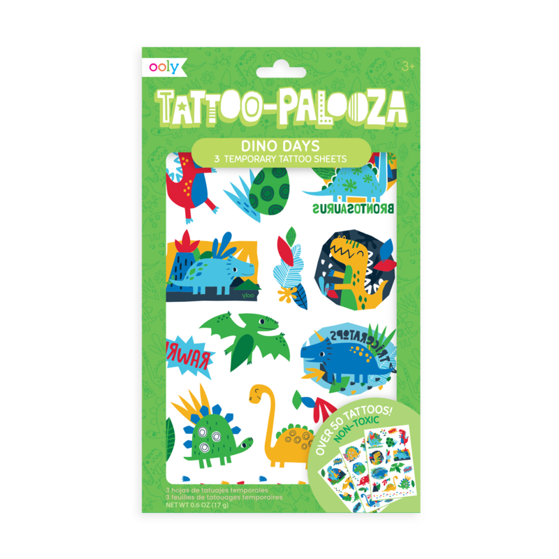 OOLY TattooPalooza Temporary Tattoos: Dino Days