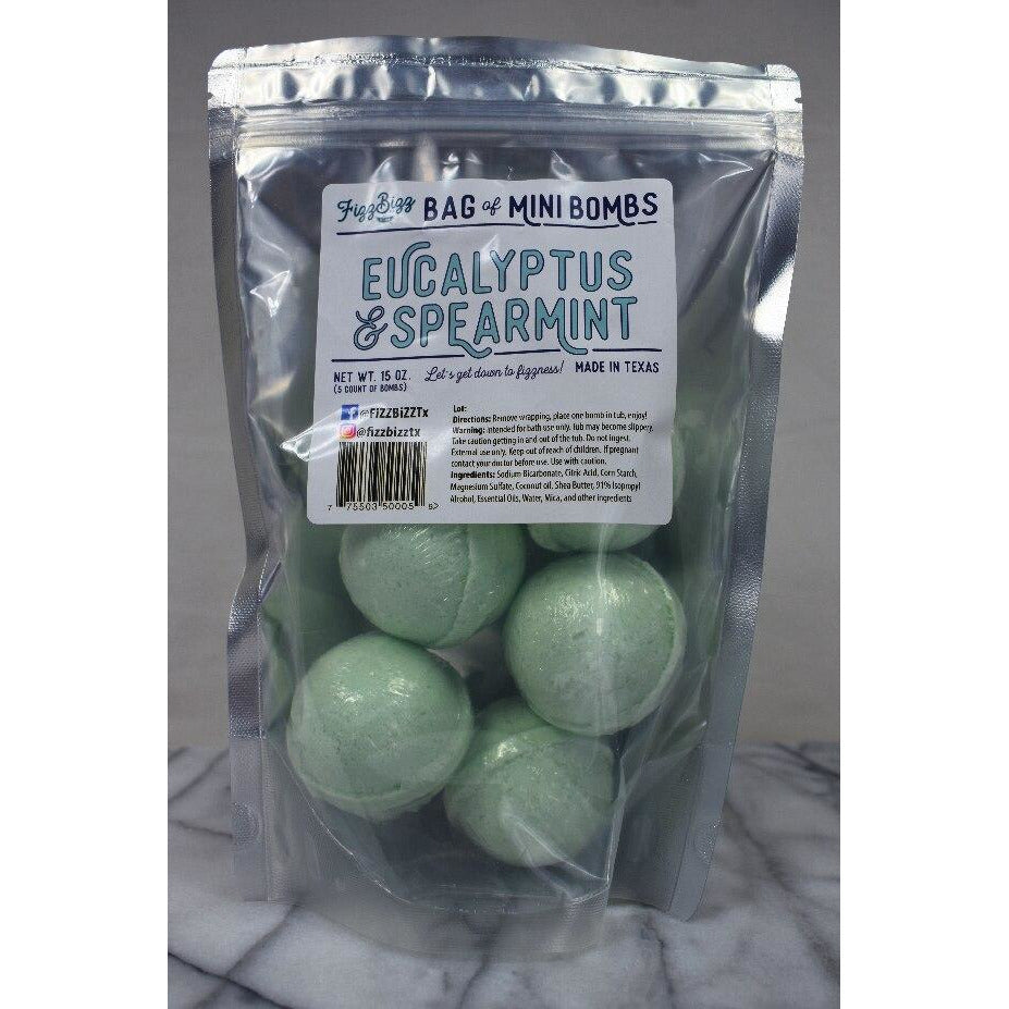 Fizz Bizz Mini Bomb 5 Pack: Eucalyptus & Spearmint