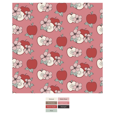 Kickee Pants Footie with Snaps: Desert Rose Apple Picking