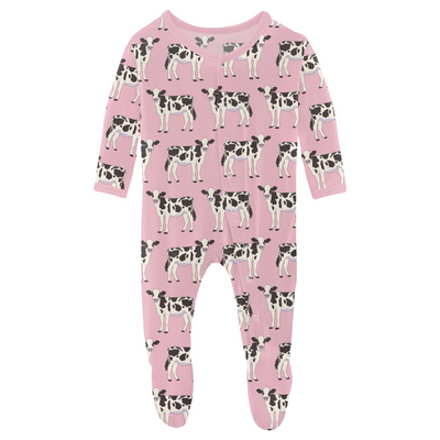 Kickee Pants Footie With Snaps: Cake Pop Cows