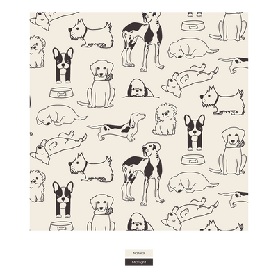Kickee Pants Footie With Snaps: Natural Dogs