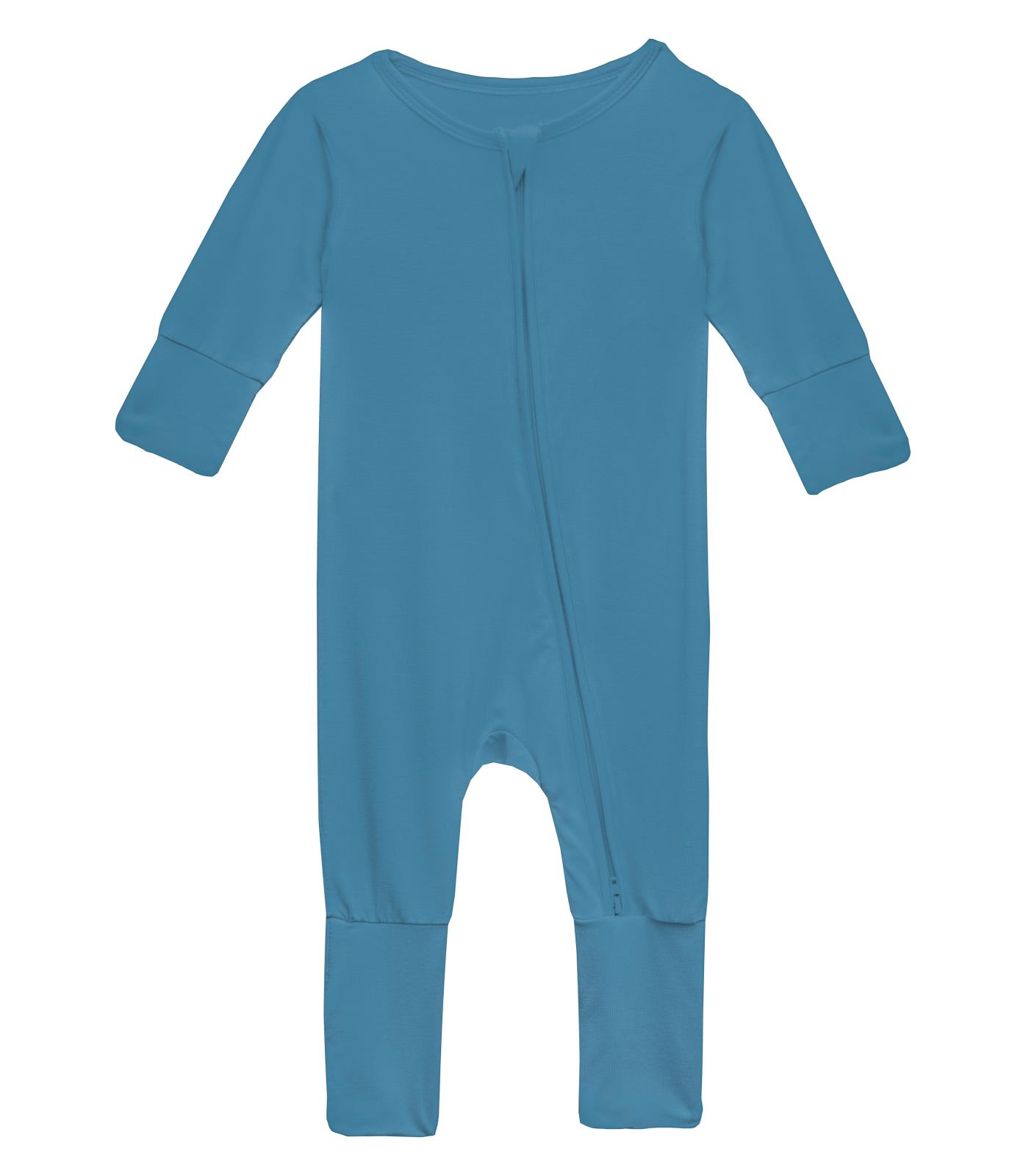 Kickee Pants Convertible Coverall: Solid Blue Moon