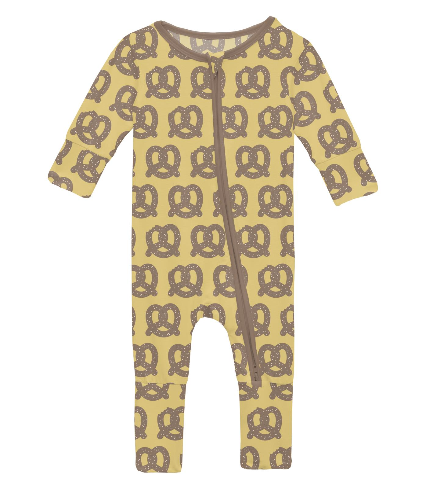 Kickee Pants Convertible Coverall: Flax Giant Pretzel
