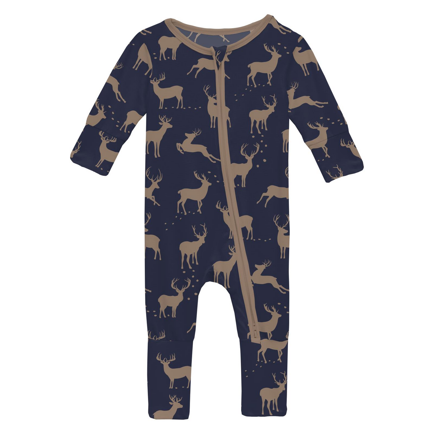 Kickee Pants Convertible Coverall: Peacoat Elk