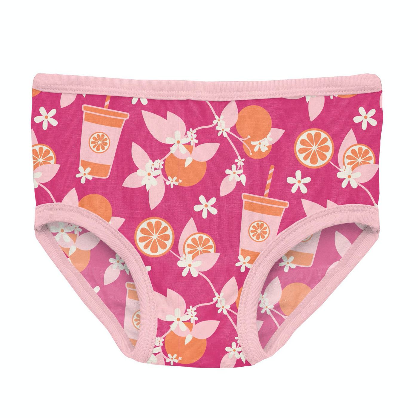 Kickee Pants Girl's Underwear: Calypso Orange Cream