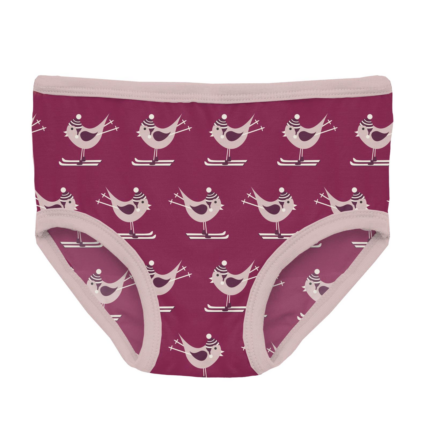 Kickee Pants Girl's Underwear: Berry Ski Birds