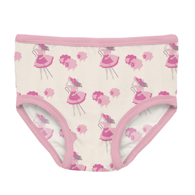 Kickee Pants Girl's Underwear Set of 3: Tulip Scales, Tulip & Natural Little Bo Peep