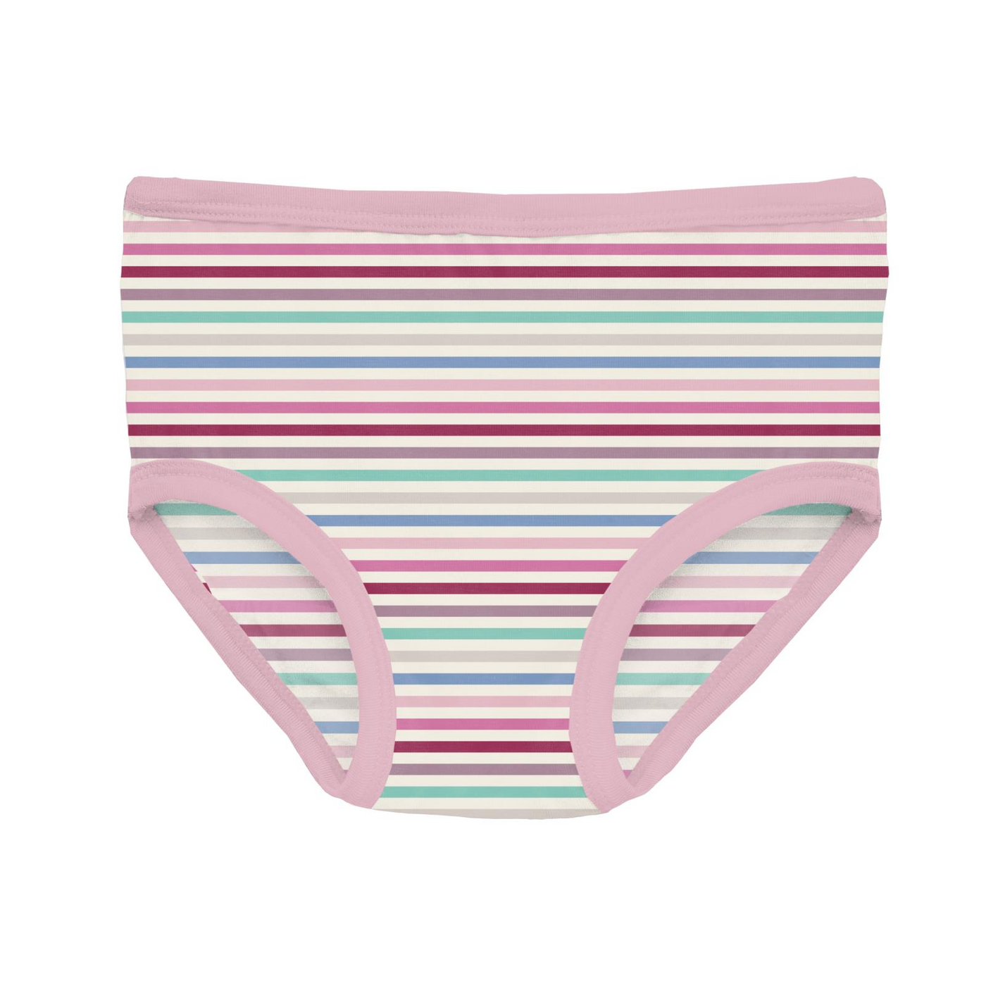 Kickee Pants Girl's Underwear Set of 3: Make Believe Stripe, Dream Blue & Cake Pop Candy Dreams
